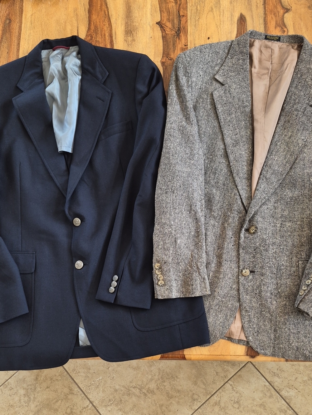 100% Wool Blazers Bundle Of 2- Sz 43 Long